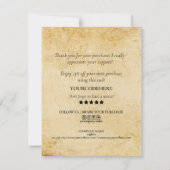 Boho Terracotta Earth Tones Dank u Kaart (Achterkant)