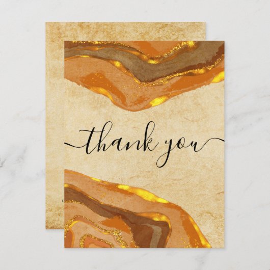 Boho Terracotta Earth Tones Dank u Kaart (Voorkant / Achterkant)