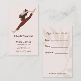Boho Terracotta Earthy Yoga Instructor Afsprakenkaartje