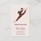 Boho Terracotta Earthy Yoga Instructor Afsprakenkaartje (Voorkant)