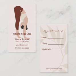 Boho Terracotta Earthy Yoga Instructor Afsprakenkaartje