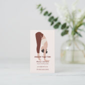 Boho Terracotta Earthy Yoga Instructor Afsprakenkaartje (Staand voorkant)