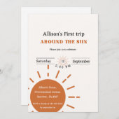 Boho terracotta eerste reis rond de zon  kaart (Voorkant / Achterkant)