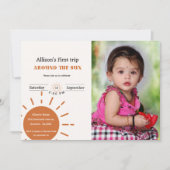 Boho terracotta eerste reis rond de zon kaart (Voorkant)