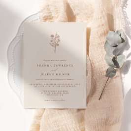 Boho Terracotta Elegant Minimal Wedding | Kaart