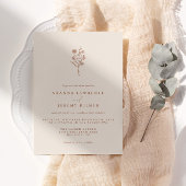 Boho Terracotta Elegant Minimal Wedding | Kaart