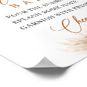 Boho terracotta en Bourgogne florale mimosa bar Poster (Hoek)