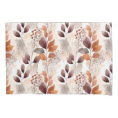 Boho Terracotta en Burgundy Bladeren  Kussensloop (Voorkant)