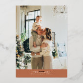 Boho Terracotta en goudfolie Foto Vakantie Kaart (Achterkant)