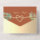 Boho Terracotta en Greenergy Wedding all in one in Uitnodiging (Achterkant)