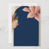 Boho Terracotta en Navy Arch Wedding Shower Kaart (Achterkant)