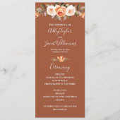 Boho Terracotta Fall Wedding Programmakaart (Voorkant)