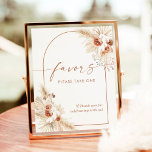 Boho Terracotta Favors Sign | Pampas Grass Shower Poster<br><div class="desc">Dit Favors Sign is voorzien van een prachtig moderne,  minimalistische elegantie die u kunt tonen bij uw douche,  bruiloft of speciale gebeurtenis. Bewerk de meeste formuleringen eenvoudig om aan te passen aan uw gebeurtenis! De tekst en de boogkleuren zijn volledig editable -> klik "aanpassen verder"knoop om uit te geven!</div>