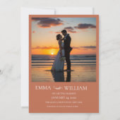 Boho Terracotta Floral Arch Photo Save The Date (Achterkant)