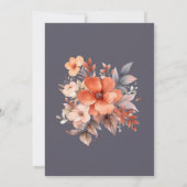 Boho Terracotta Floral Bridal Shower Kaart (Achterkant)