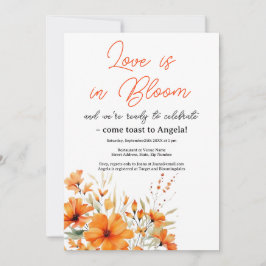 Boho Terracotta Floral Bridal Shower Kaart