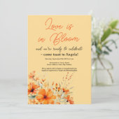 Boho Terracotta Floral Bridal Shower Kaart (Staand voorkant)