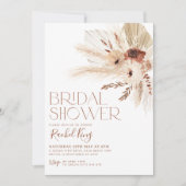 Boho Terracotta Floral Bridal Shower Kaart (Voorkant)
