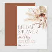 Boho Terracotta Floral Bridal Shower Kaart (Voorkant / Achterkant)