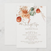 Boho Terracotta Floral de avond ervoor Kaart (Voorkant / Achterkant)