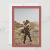 Boho terracotta floral desert pampas foto bruiloft kaart (Achterkant)