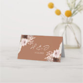 Boho Terracotta Floral Elegant Bruiloft Plaatskaartje (Achterkant)