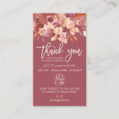 Boho terracotta floral logo orde dank u busine visitekaartje (Voorkant)