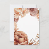 Boho Terracotta Floral Mason Jar Wedding RSVP Kaartje (Achterkant)