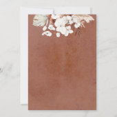 Boho Terracotta Floral Pampas Grass Vrijgezellenfe Kaart (Achterkant)