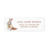 Boho Terracotta Floral Return Address Labels (Voorkant)