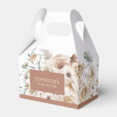 Boho Terracotta Floral Vrijgezellenfeest Bedankdoosjes (Achterkant)