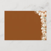 Boho Terracotta Floral Wedding Details Informatiekaartje (Achterkant)