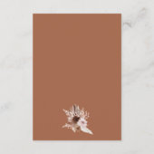 Boho Terracotta Floral Wedding Details Informatiekaartje (Achterkant)