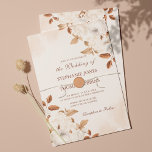 Boho Terracotta Floral Wedding Invitation Kaart<br><div class="desc">Deze boho terracotta trouwuitnodiging bevat witte pinda's,  hortensie en gouden bladeren op een stoffige roos waterverf achtergrond. Dit ontwerp is ideaal voor een moderne elegante buitenzomerbruiloft. Zoek overeenkomende producten en sets in het Boho Terracotta Wedding Collectie. Er is een afdrukbaar bestand beschikbaar.</div>