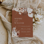 Boho Terracotta Floral Wedding Invitation Kaart<br><div class="desc">De uitnodigingen van Boho Terracotta zijn de perfecte manier om je trouwdag aan je gasten aan te kondigen. Elke uitnodiging bevat ingewikkelde florale design en prachtige typografie in neutrale kleuren, waaronder terracotta, beige en oortige tinten. Ze zijn gedrukt op hoogwaardige kaarten en zullen zeker indruk maken op je gasten en...</div>