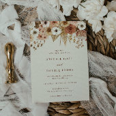 Boho Terracotta Floral Wedding Kaart