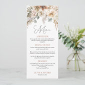 Boho Terracotta Floral Wedding Menu (Staand voorkant)