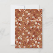 Boho Terracotta Floral Wildflower Cream Wedding RSVP Kaartje (Achterkant)
