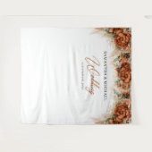 Boho terracotta florale pampasgras bruiloft wandkleed (Voorkant (horizontaal))