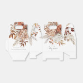 Boho Terracotta Florals Baby shower Bedankt Bedankdoosjes (Uitgevouwen)