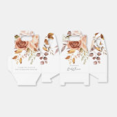 Boho Terracotta Florals Baby shower Bedankt Bedankdoosjes (Uitgevouwen)
