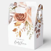 Boho Terracotta Florals Baby shower Bedankt Bedankdoosjes (Geopend)