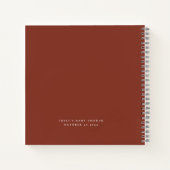 Boho Terracotta Florals Baby shower Gastenboek Notitieboek (Achterkant)