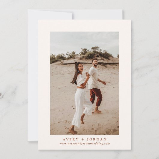 Boho Terracotta Foto bewaart de datumkaarten Kaart