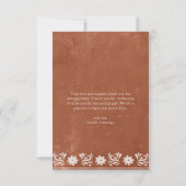 Boho Terracotta foto Dank u kaart (Achterkant)