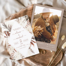 Boho Terracotta Foto Pampas Grass Wedding