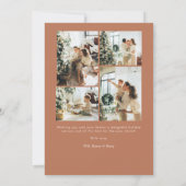 Boho Terracotta Foto Prettig Kerst Kaart (Achterkant)
