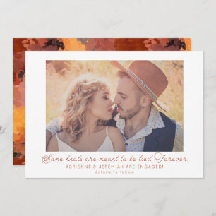 Boho Terracotta Foto Verloving Aankondiging