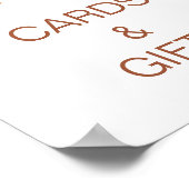 Boho Terracotta Gebrande Oranje Bloemrijke Bruidsm Poster (Hoek)