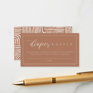 Boho Terracotta Gender Neutral Baby shower Informatiekaartje